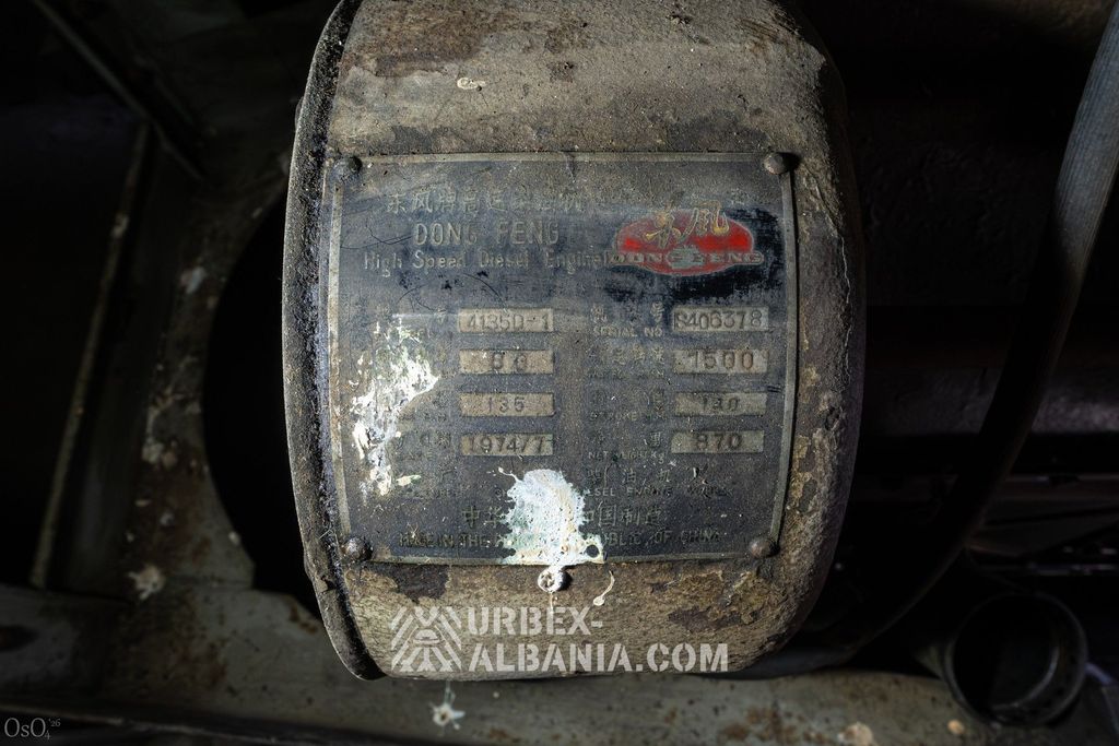 Placa de características de la planta Dongfeng de Shanghái en el generador