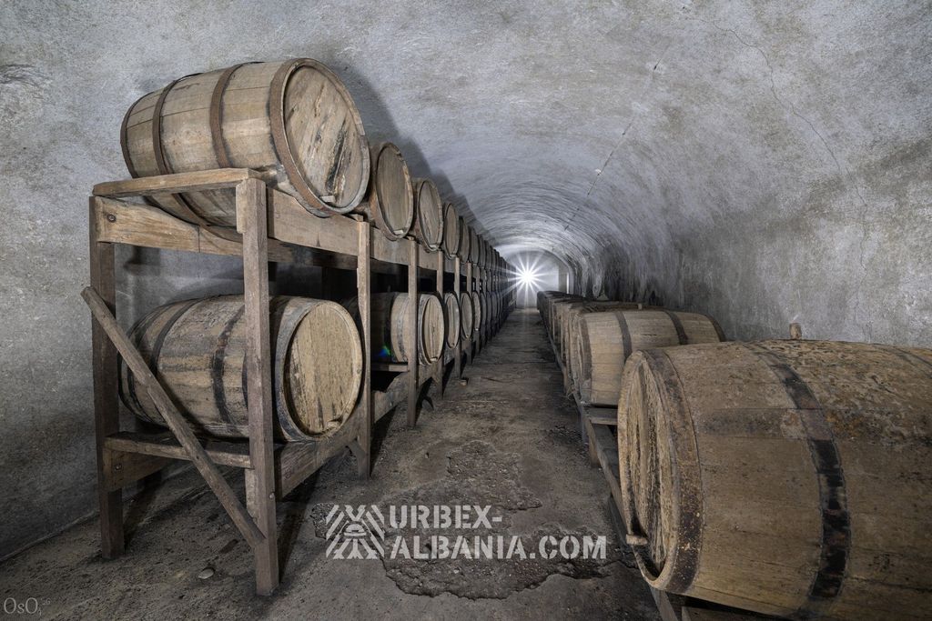 Bodega de vino en un búnker de almacenamiento